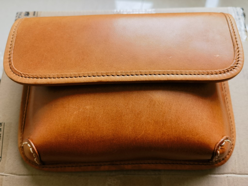 制道手工皮具手工皮包全植鞣油腊皮真皮硬皮斜挎腋下小包20*16