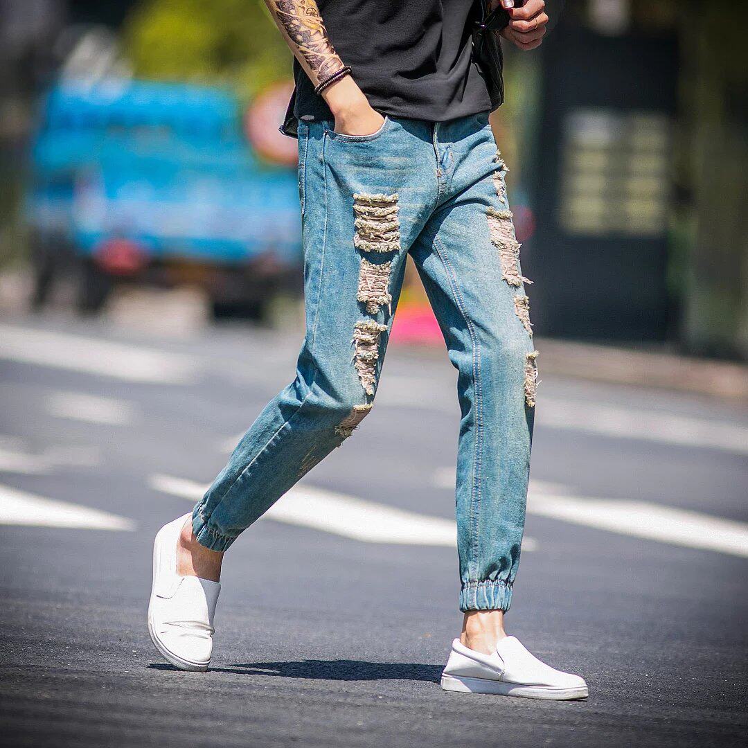 Jeans pour adolescent Sarouel en coton pour été - Ref 1465567 Image 1