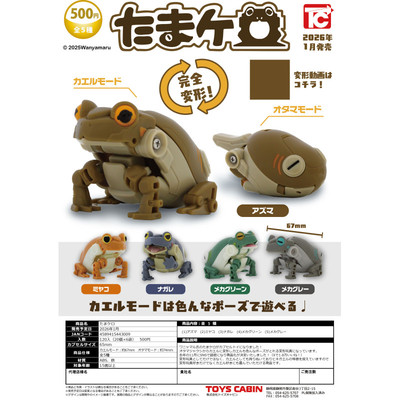 虾壳社 定金日本TOYS CABIN扭蛋 蝌蚪变形机械模型 青蛙 可动玩具