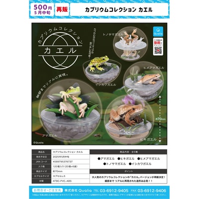 虾壳社 现货日本QUALIA扭蛋 青蛙场景球 二次再贩 爬行小宠物掌上