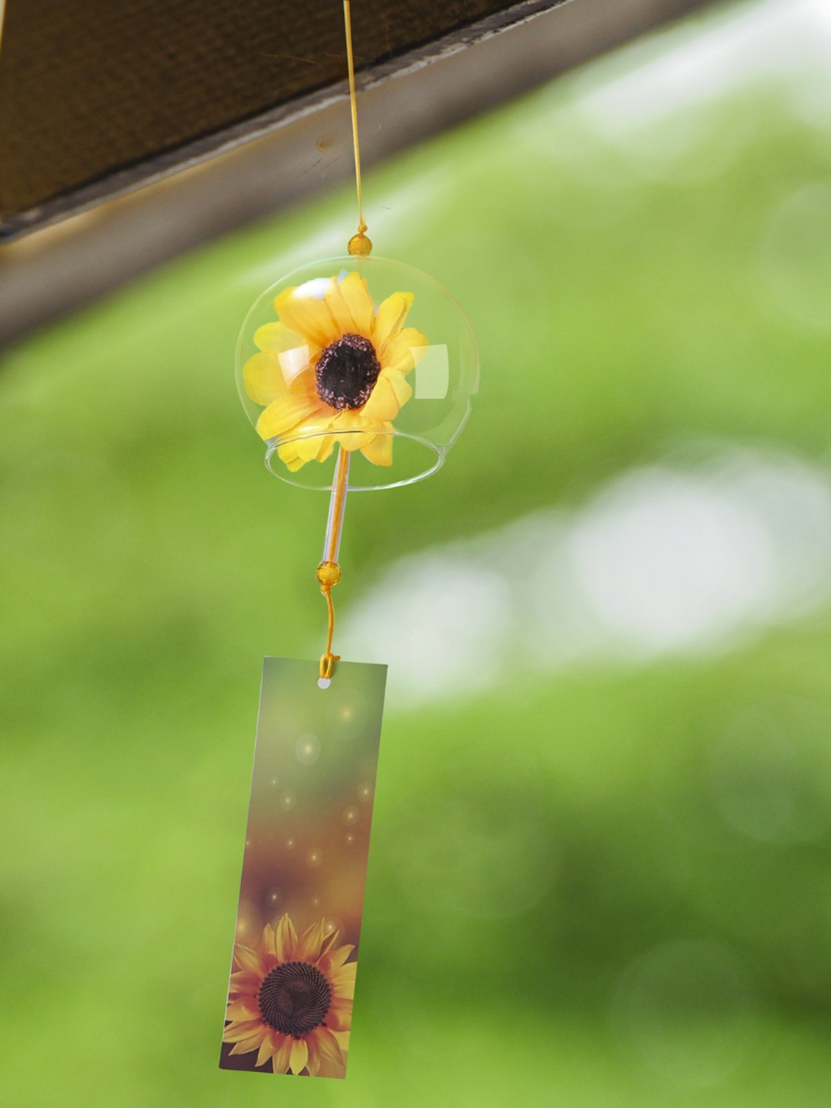 江户花卉日式樱花玻璃风铃挂饰防水吊牌户外手工夏日幼儿园diy