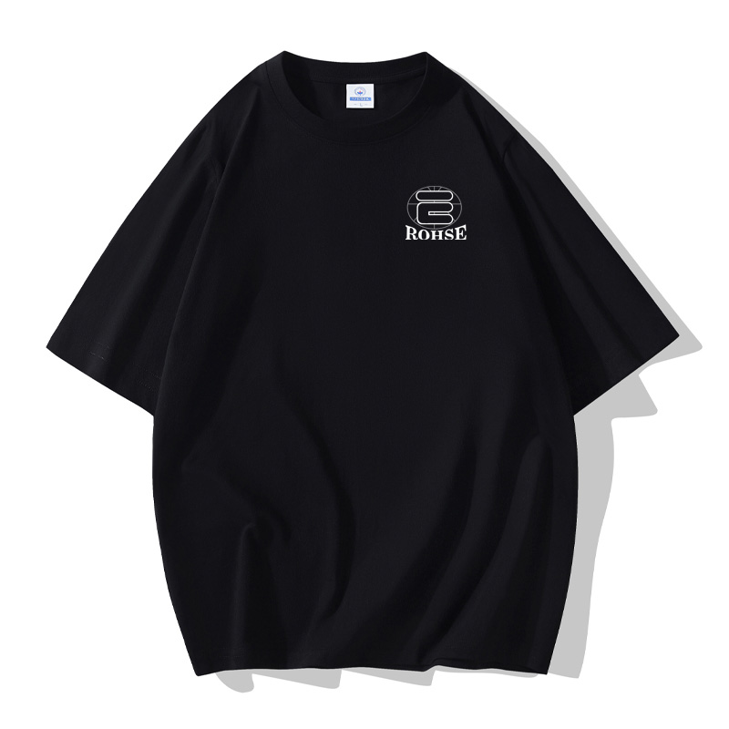 2023新款重磅200g纯棉t恤男女同款短袖打底衫夏季大码半袖-ROSE