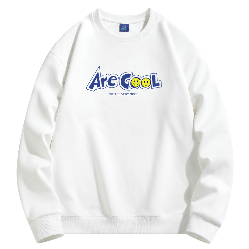 2023年320克重磅春秋款男生无帽宽松薄款长袖t恤圆领卫衣Are