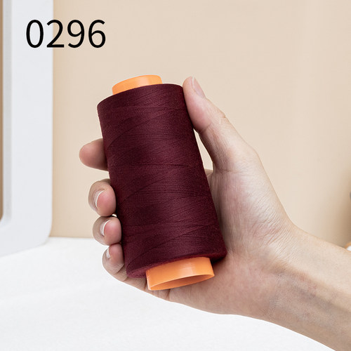 安可拉红缝纫机线402家用大卷老式缝纫机深酒红手工缝衣线平车线