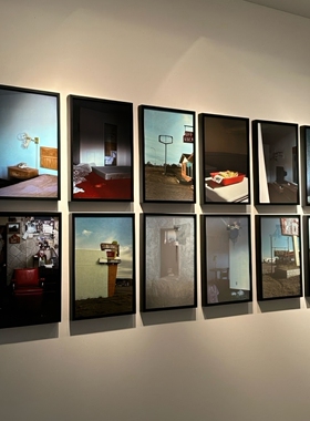 哔柚画廊收藏级A3黑色现代简约铝合金防霉防潮相框画框挂墙大尺寸