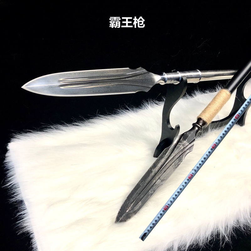 霸王枪花纹钢锰钢长矛户外红缨枪龙胆影视武术长枪未开刃