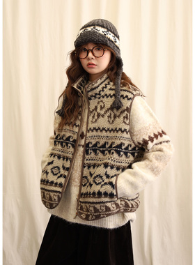 11.10日系民族风羊羔毛马甲