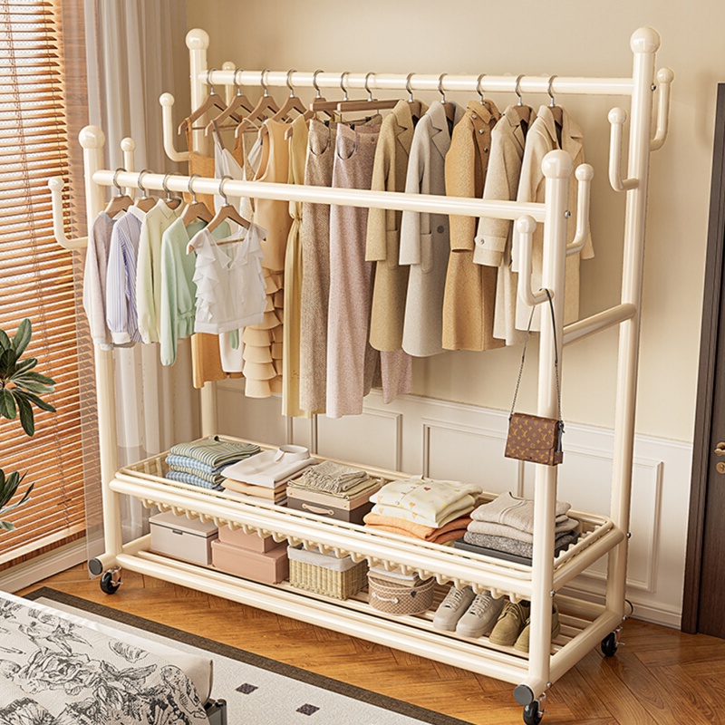 衣架落地卧室挂衣架家用室内创意轻奢晾衣架多功能收纳置物衣帽架