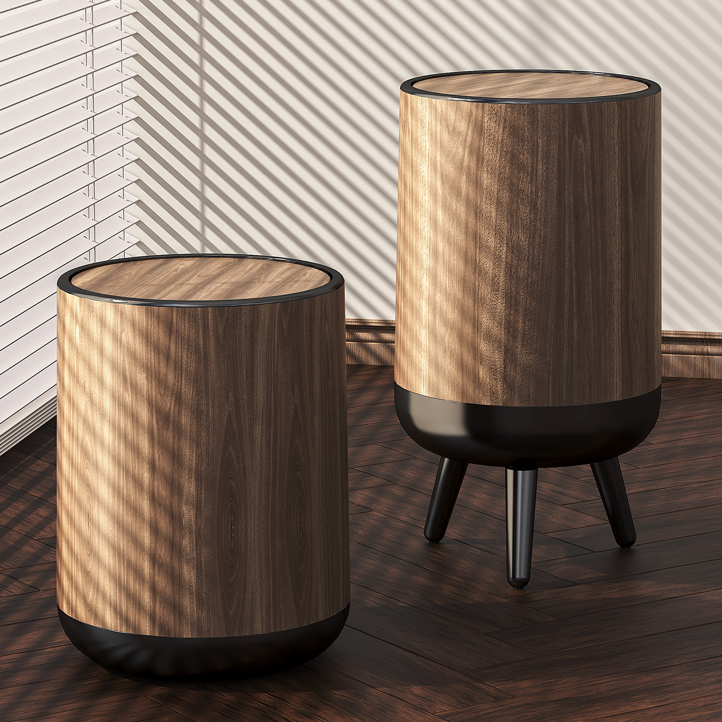 高颜值垃圾桶客厅卧室中古风家用2025新款垃圾桶卫生间大容量纸篓