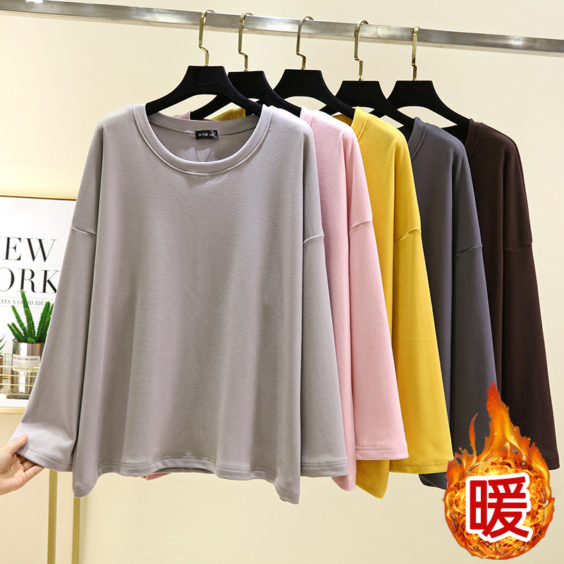 德绒宽松保暖睡衣上装女冬