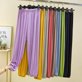 宽松防蚊裤 薄款 休闲灯笼束脚长裤 大码 莫代尔运动裤 居家睡裤 女夏季