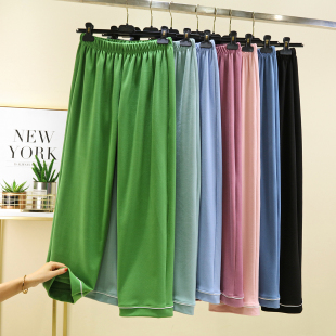 女冬季 加厚百搭阔腿裤 加绒保暖裤 宽松居家睡裤 大码 德绒休闲长裤