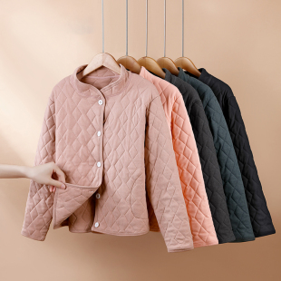 女士内胆棉衣冬装 内穿立领棉服蚕丝德绒保暖小棉袄加厚家居服外套