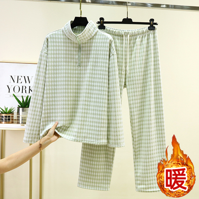 德绒宽松家居服上衣长裤套装