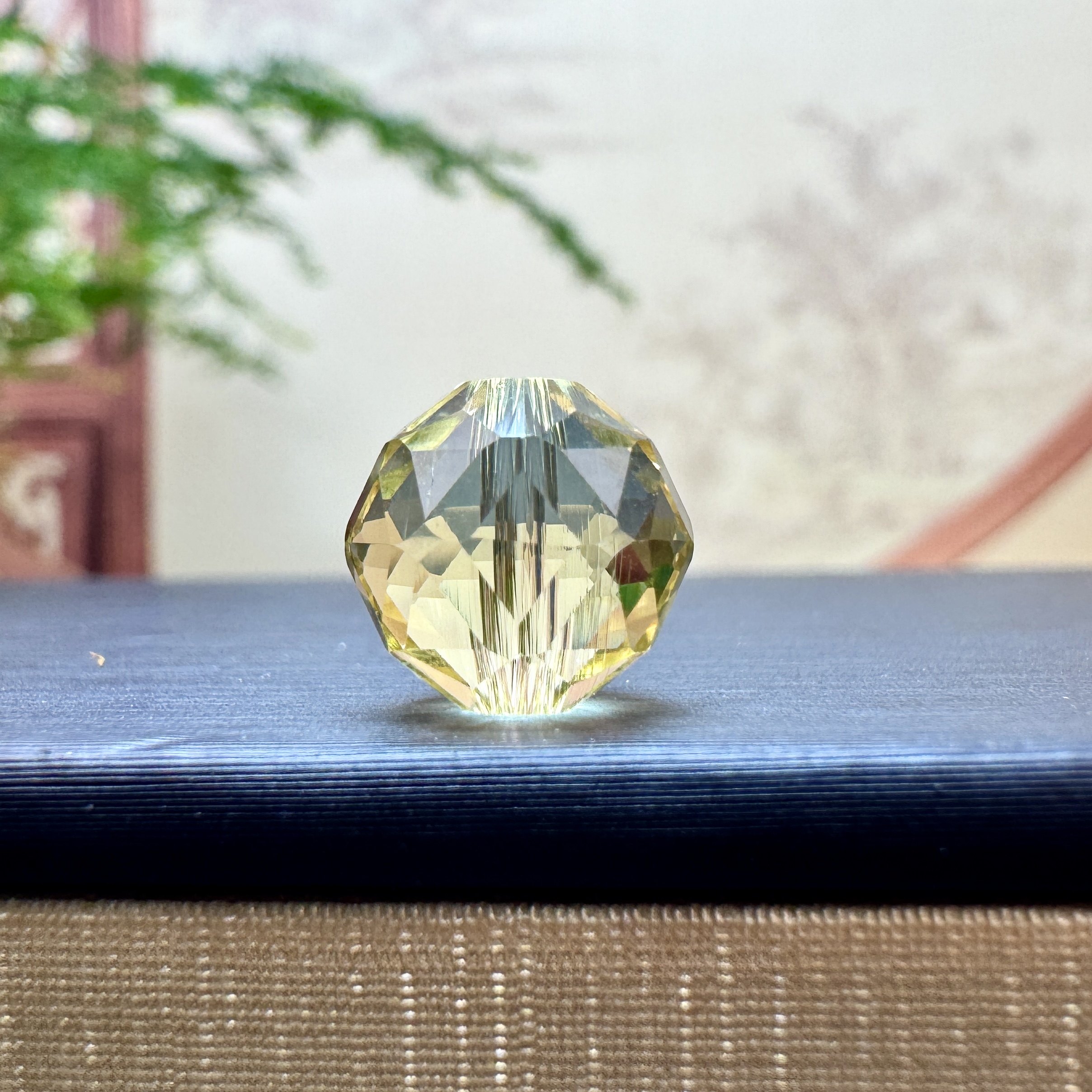 柠檬黄水晶钻石切面散珠DIY手工串珠手链项链饰品配珠配饰