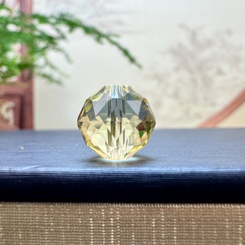 柠檬黄水晶钻石切面散珠DIY