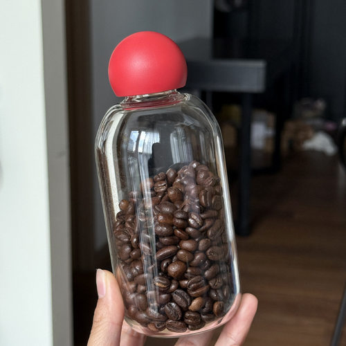 ins小众红鼻子玻璃杯密封罐 小红书同款大容量水杯密封随身杯