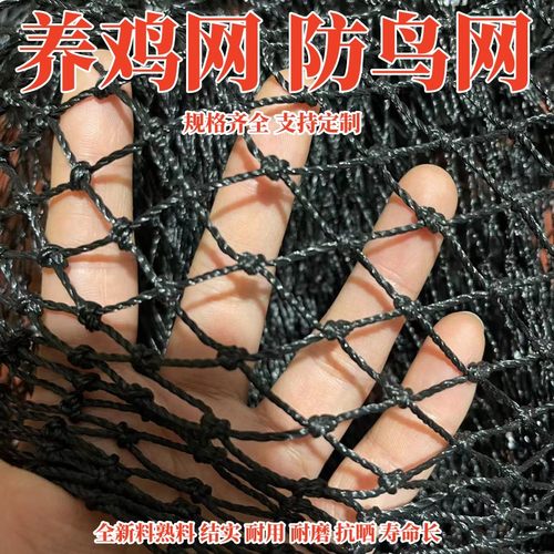定制黑色尼龙聚乙烯养殖网户外养鸡网塑料拦鸡网菜园护栏网防鸟网