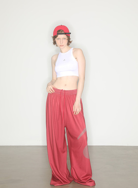 AXYPAGES网眼长裤运动裤美式街舞休闲嘻哈宽松hiphop垂坠感阔腿裤