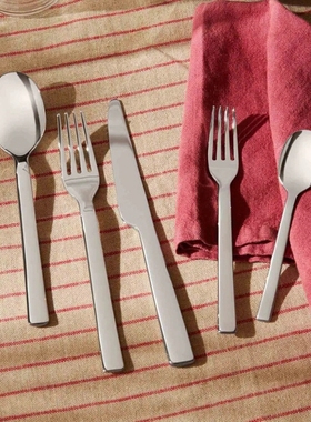 意大利进口Alessi Ovale 家用不锈钢刀叉勺西餐具5件套24件套装