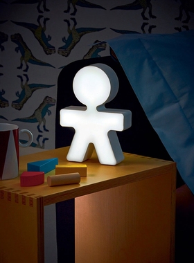 意大利 Alessi AKK 台灯小人蓝色灯粉色夜灯绿色桌灯卧室装饰灯具