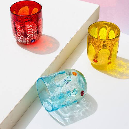 ZECCHIN手工彩色玻璃水杯酒杯