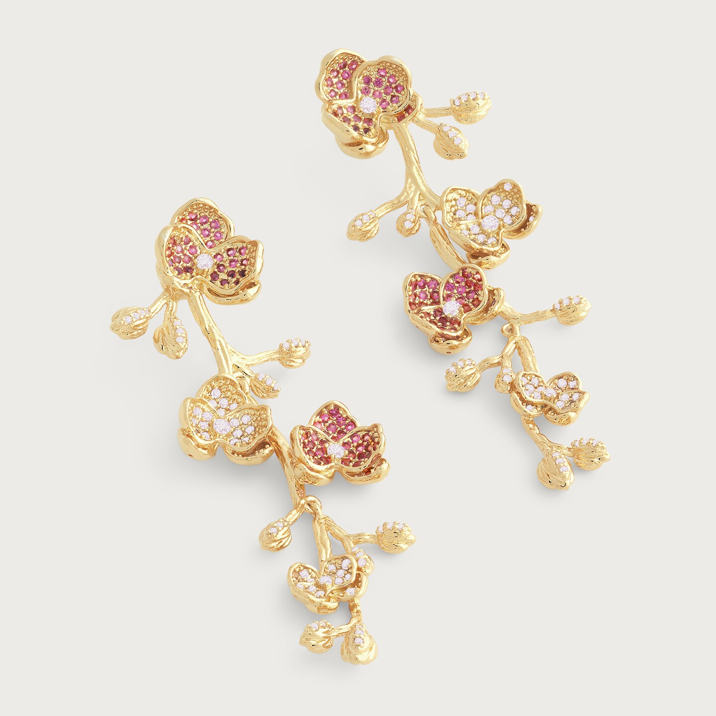 AnabelAram镀金兰花耳坠