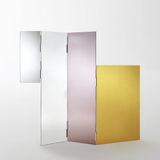 напольная ширма 意大利glas italia rayures 彩色条纹长虹玻璃客厅玄关屏风隔断