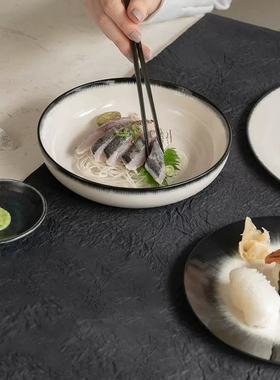 比利时Serax Ann Demeulemeester陶瓷深盘暗黑艺术餐具汤碗餐盘
