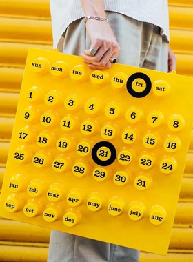 Euroway ring a date日历万年历挂历墙饰装饰摆件日历圈多色可选