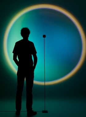 意大利Halo Edition Earth现代轻奢卧室蓝色极光氛围灯装饰落地灯