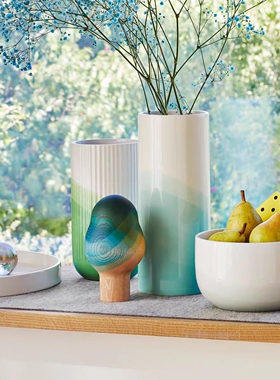 瑞士Vitra Herringbone 浸染系列陶瓷花瓶水果盘坚果碗家用托盘