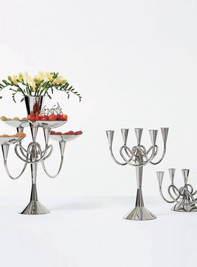 意大利进口Driade TOGETHER 现代简约不锈钢烛台家居装饰花器果盘