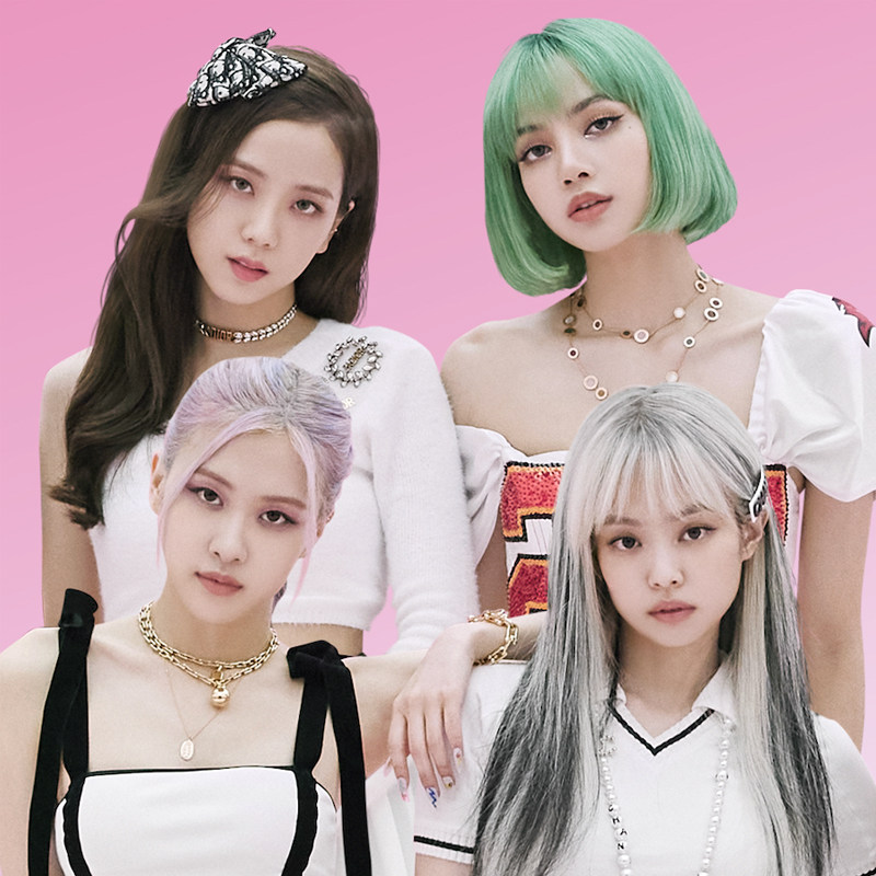 블랙핑크 첫 번째 앨범 THE ALBUM LP 한국 대중음악 핑크 컬러 비닐 음반