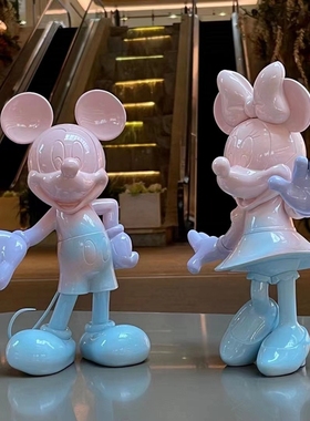 法国Leblon Delienne彩色米奇米妮雕塑卡通玩偶创意摆件潮玩手办