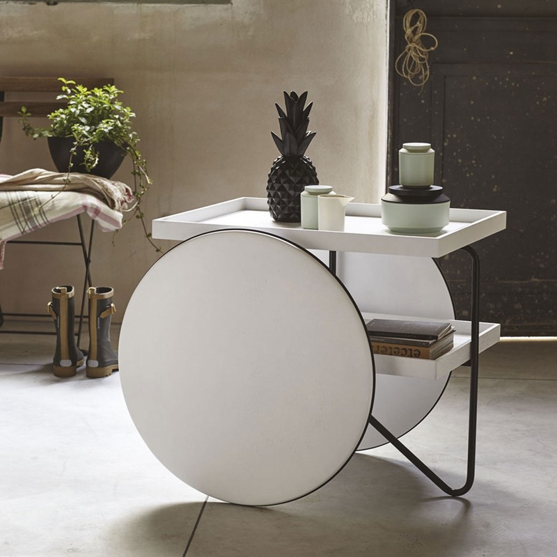 意大利Casamania Chariot白色移动餐车茶几手推车边几简约茶几桌