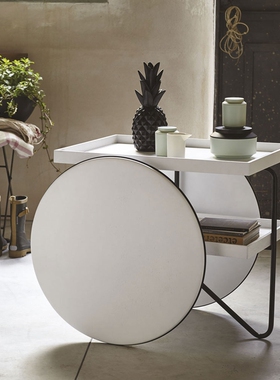 意大利Casamania Chariot白色移动餐车茶几手推车边几简约茶几桌