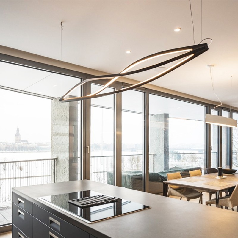 意大利原装进口Nemo Pendant餐厅吧台长条简约异形别墅复式吊灯