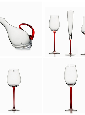 奥地利Kisslinger Kristallglas水晶玻璃红韵系列醒酒器酒杯酒具