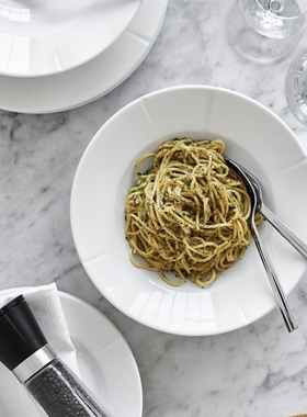 丹麦进口Rosendahl 欧式白骨瓷餐盘意大利面西餐盘碟深盘平盘餐碗