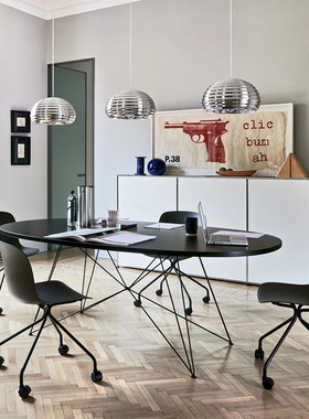 意大利进口MAGIS XZ3现代极简椭圆餐桌树脂桌面学习会议桌200x119