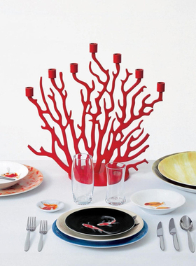 意大利进口Driade TENOCHTITLAN 简约现代7枝烛台桌面装饰品摆件