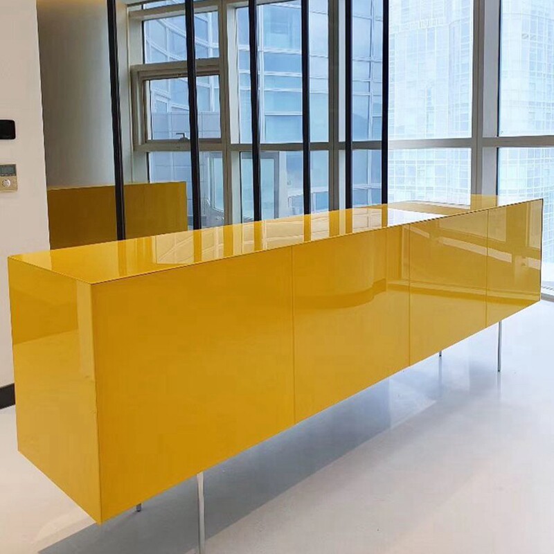 意大利GLAS ITALIA 现代极简设计玻璃储物柜子客厅柜收纳柜电视柜