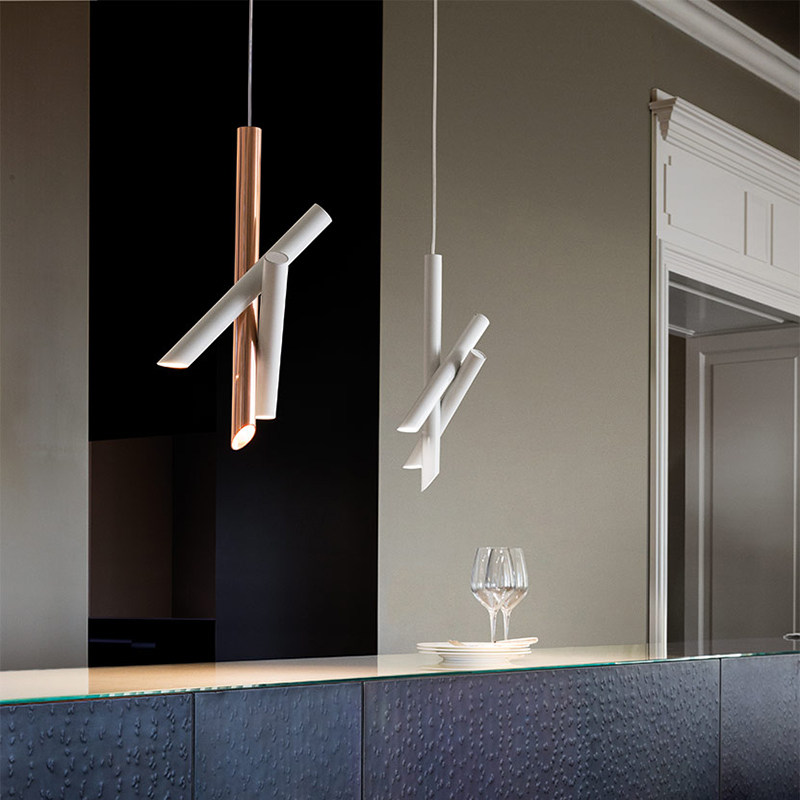 意大利进口Nemo TUBES 3 餐厅吧台简约创意吊灯卧室别墅玄关灯具