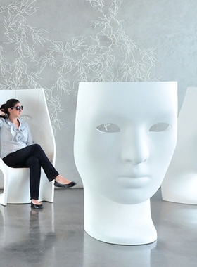 意大利进口Driade Nemo 面具扶手椅子单椅靠背椅展厅酒店大师经典