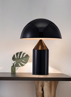 意大利进口Oluce Atollo现代简约黑色金属经典台灯客厅卧室书房灯