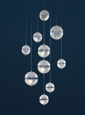 意大利catellani & smith Sweet Light 简约吊灯挑空层别墅楼梯灯