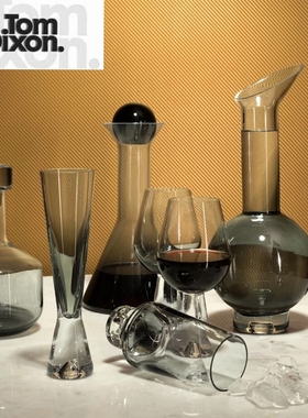 英国Tom Dixon 黑色酒杯酒壶醒酒器红酒烈酒杯洋酒瓶啤酒杯酒具
