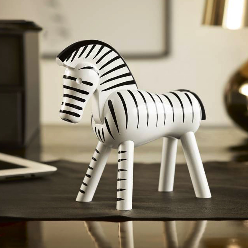 丹麦木质小斑马摆件全球奢品正品