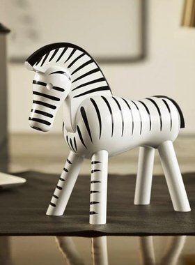 丹麦Rosendahl Kay Bojesen 木质小斑马木头摆件玩偶玩具39421